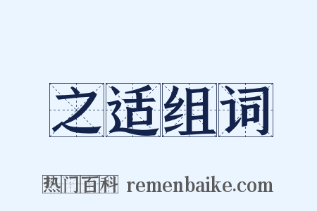 之适组词是什么意思的图片